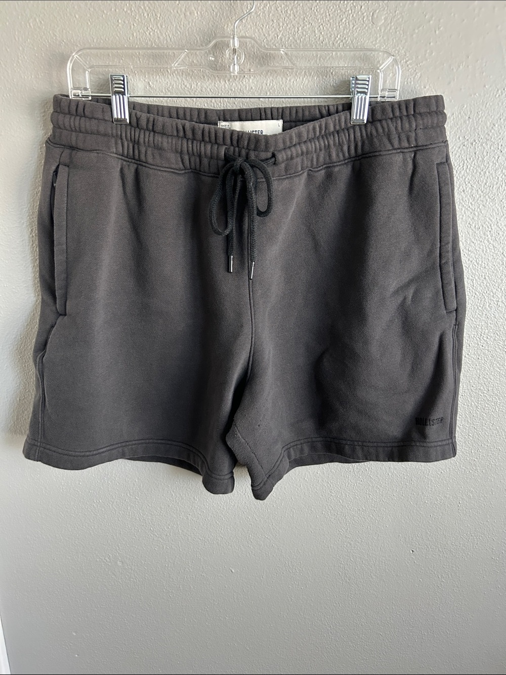 Hollister Dark Charcoal Drawstring Athletic Shorts